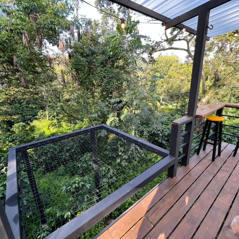 Cabaña tipo glamping en finca cafetera con zonas verdes, avistamiento de aves, paisaje cafetero - Chalet de 1 dormitorio - 25