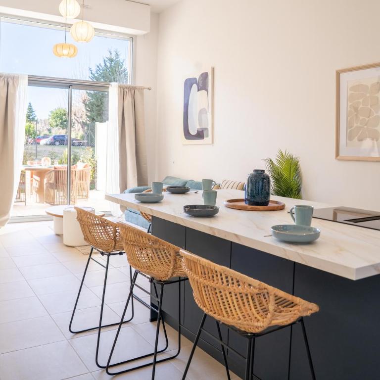 3P neuf haut de gamme Piscine Antibes - Apartment mit 2 Schlafzimmern - 49