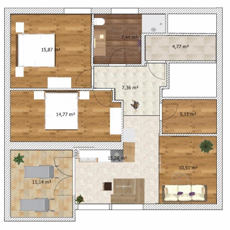 Privatpension Bergkristall - Appartamento con 3 Camere da Letto - 24