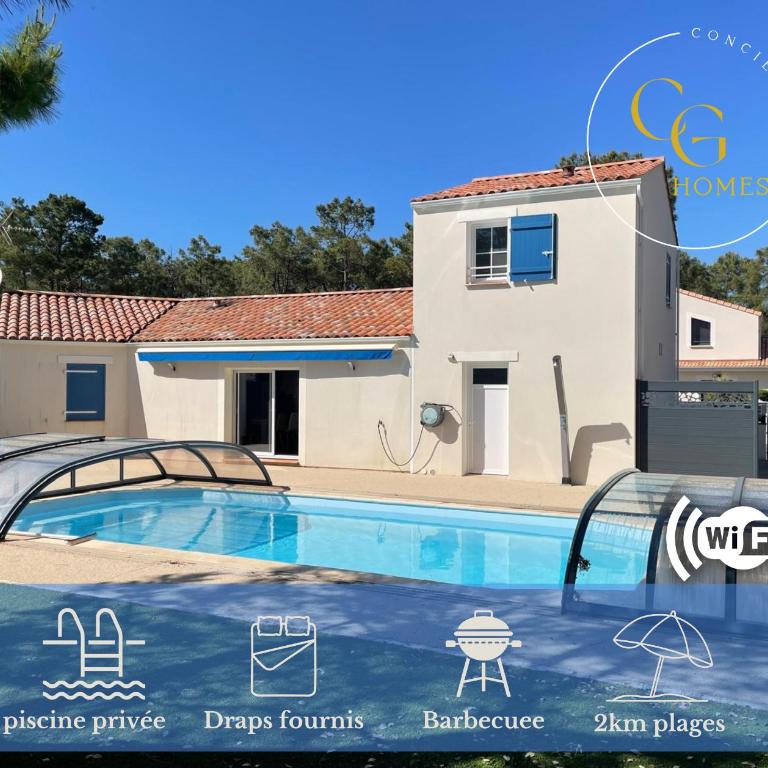 La Floralie, Piscine chauffée, WiFi, 2km plage - Casa con 3 Camere da Letto - 1