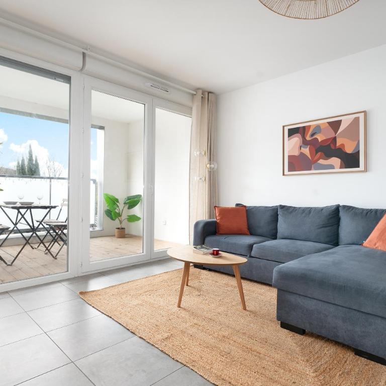 T2 Havre paix Toulouse avec terrasse - Parking privé - 5 min Métro patte d'oie - Clinique pasteur - One-Bedroom Apartment with Terrace - 1