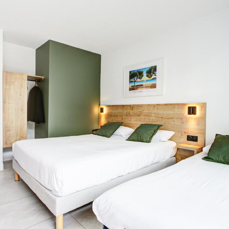 Hotel Centre Plage - Chambre Triple Confort avec Balcon et Climatisation - Vue sur Montagne ou Côté Mer - 5