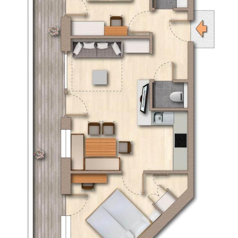 Apart Alpin - Apartment mit 2 Schlafzimmern - 5