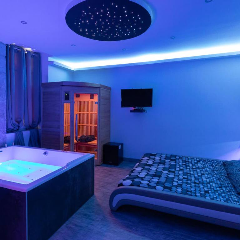 LX202 Love Room & Spa privatif - Jacuzzi & Sauna - Apartamento Deluxe de 1 dormitorio - 3
