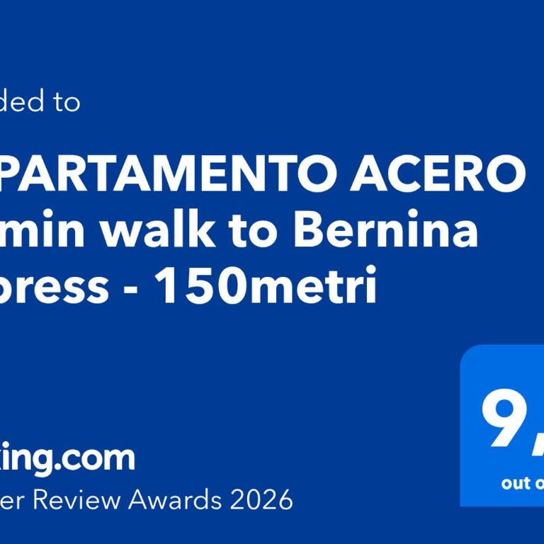 APPARTAMENTO ACERO - 2 min walk to Bernina Express - 150metri - Maisonette - 3