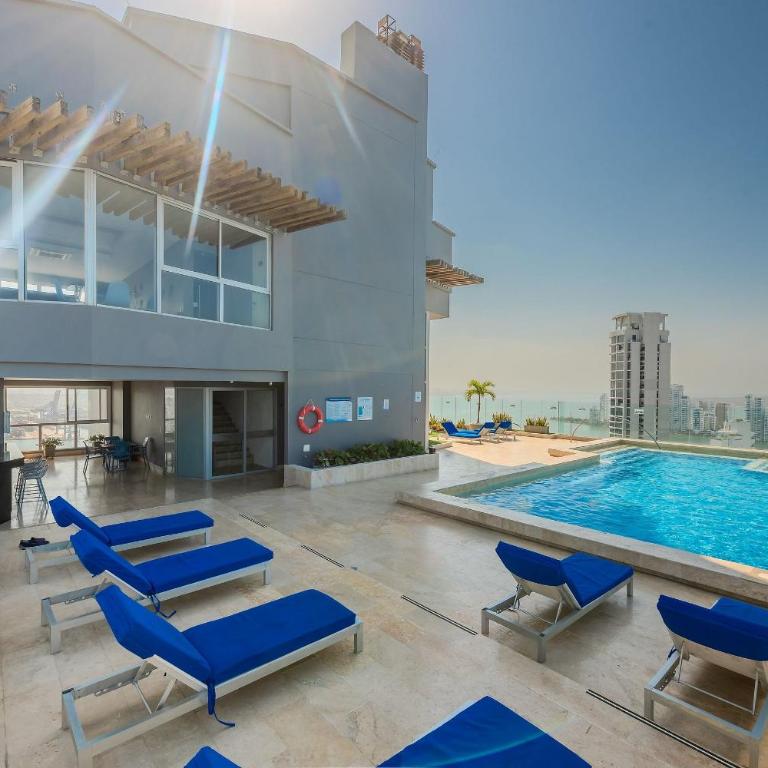 Premium con ubicación excelente en Bocagrande - One-Bedroom Apartment with Balcony and Water View - 50