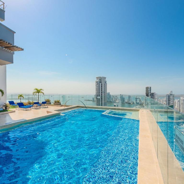 Premium con ubicación excelente en Bocagrande - One-Bedroom Apartment with Balcony and Water View - 52
