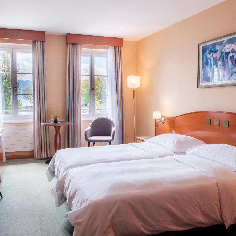 Hôtel du Port - Zweibettzimmer mit Seeblick - 4