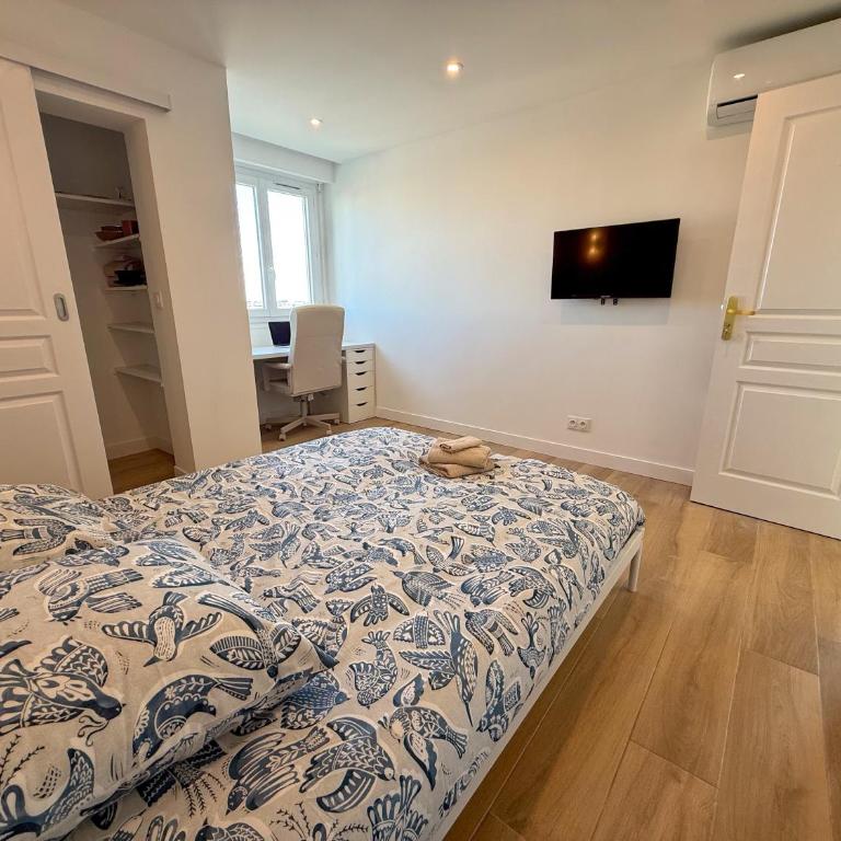 Nice Ouest Chambres Privees Modernes TV Wifi Bureau en colocation - Doppelzimmer mit Gemeinschaftsbad - 7