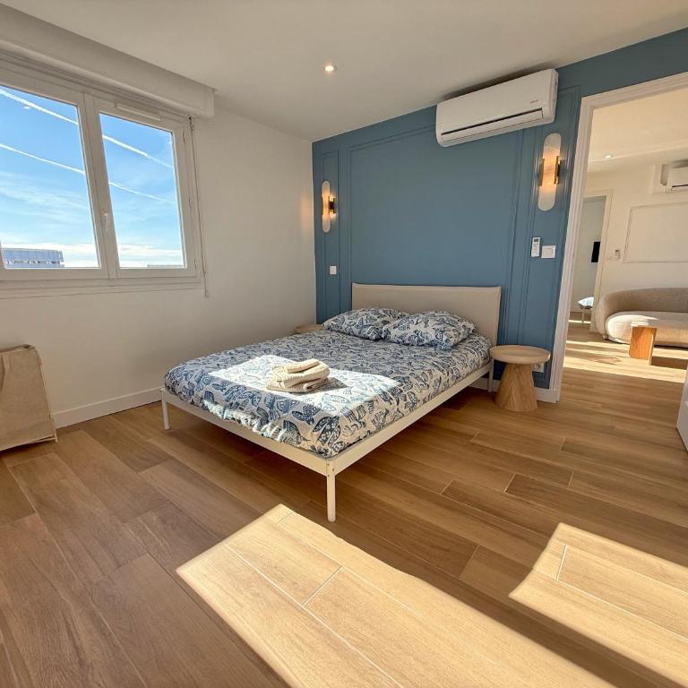 Nice Ouest Chambres Privees Modernes TV Wifi Bureau en colocation - Doppelzimmer mit Gemeinschaftsbad - 8