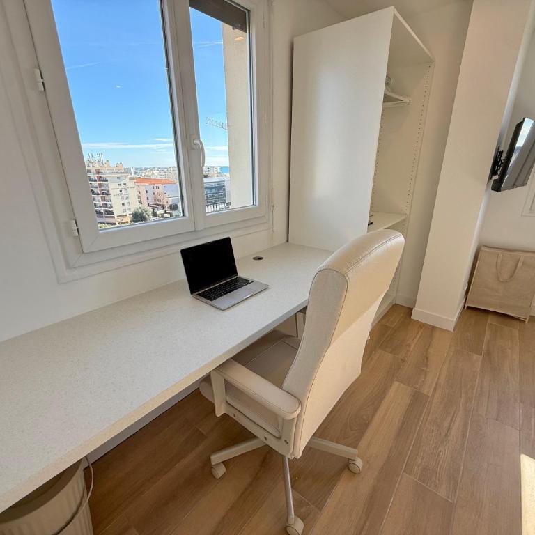 Nice Ouest Chambres Privees Modernes TV Wifi Bureau en colocation - Doppelzimmer mit Gemeinschaftsbad - 5