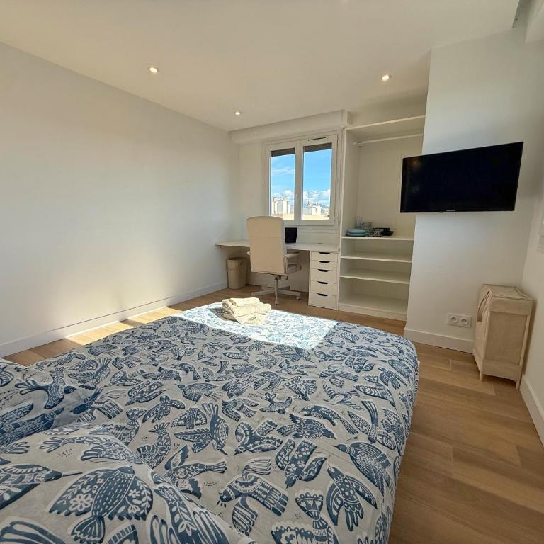 Nice Ouest Chambres Privees Modernes TV Wifi Bureau en colocation - Doppelzimmer mit Gemeinschaftsbad - 6