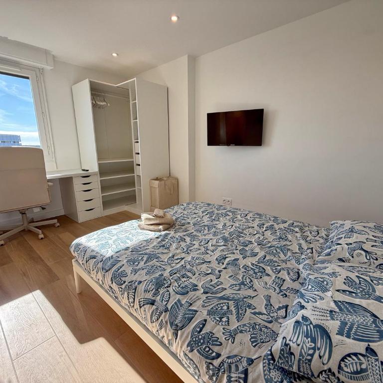 Nice Ouest Chambres Privees Modernes TV Wifi Bureau en colocation - Doppelzimmer mit Gemeinschaftsbad - 3