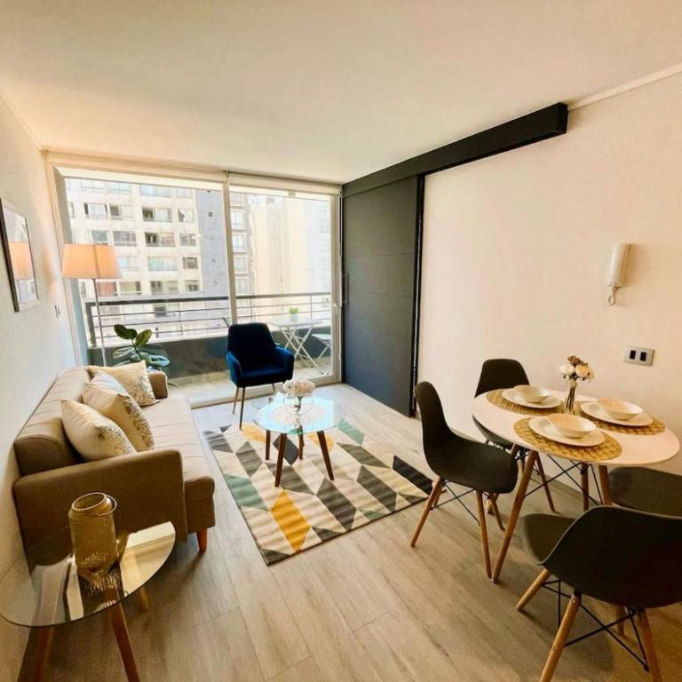 Modern 1BR Apartment, Santa Lucía Metro, Balcony - One-Bedroom Apartment - 11