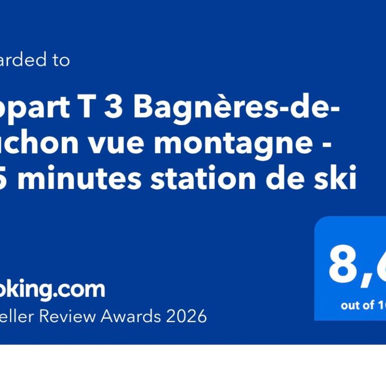 Bagnères-de-Luchon de Luchon T3 vue montagne 15 minutes station de ski, piscine de juin - septembre - Appartement 2 Chambres - 4