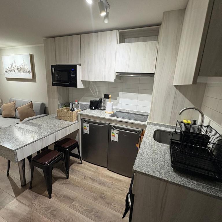 Moderno departamento full equipado en Santiago Centro y Estacionamiento - Two-Bedroom Apartment with Balcony - 3