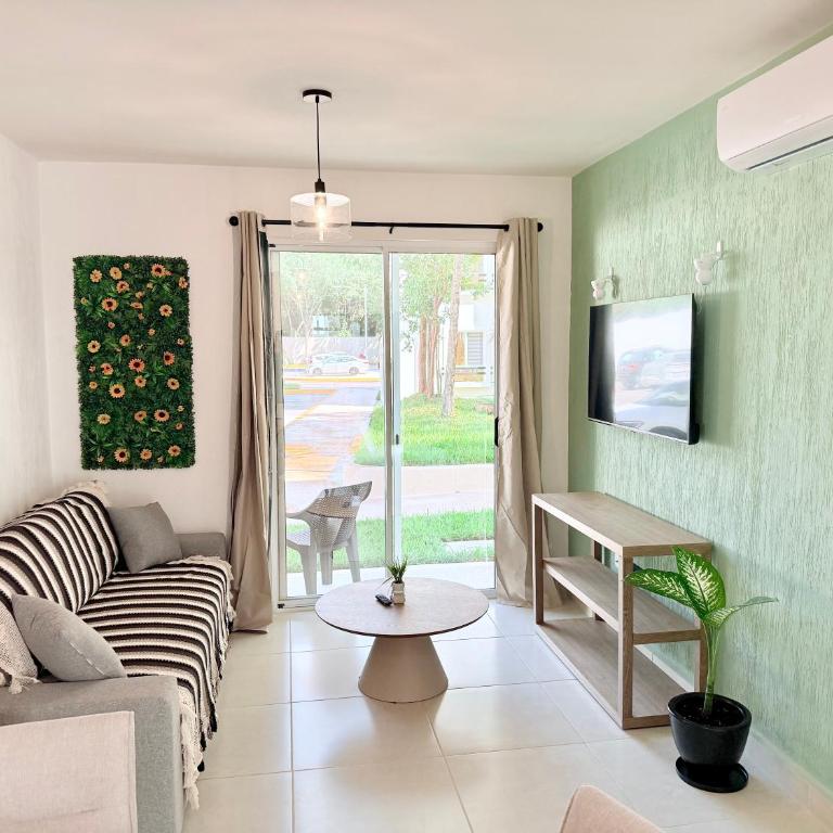 Caribbean maya Garden planta baja y jardín junto a Centros comerciales - Two-Bedroom Apartment - 2