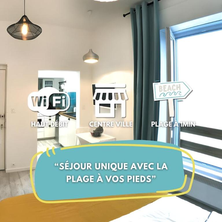 Studio de la plage - 10m hyper centre du remblai - Apartment mit 1 Schlafzimmer - 1