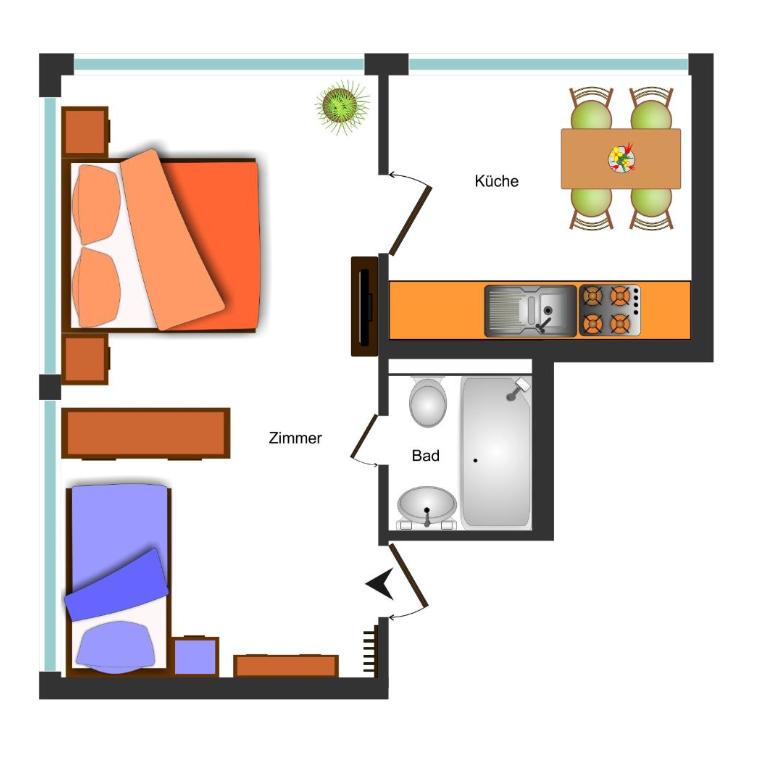 Family Apartment City 4 Gäste Air Condition Parken Frei - Apartment - 3