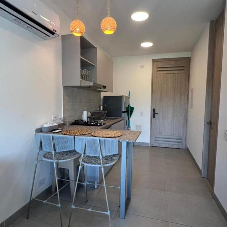 Apto Frente al Mar,Santa Marta, Piscina, Mar - One-Bedroom Apartment with Balcony and Sea View - 6