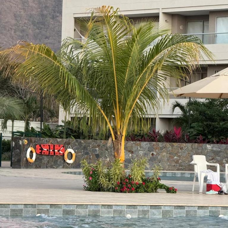 Apto Frente al Mar,Santa Marta, Piscina, Mar - One-Bedroom Apartment with Balcony and Sea View - 7