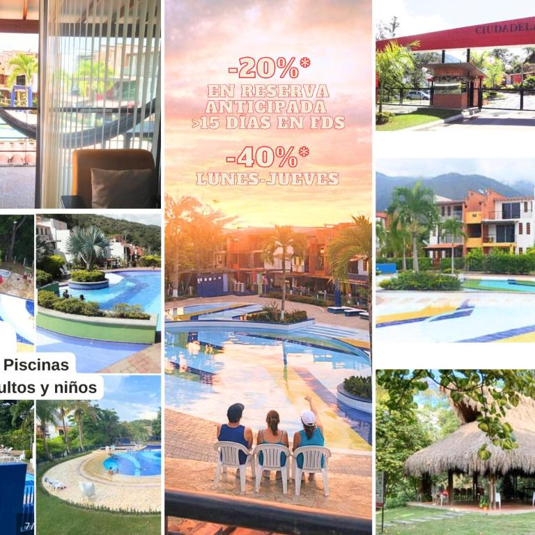 ""Apto 2 Habit, 4 piscinas, Dcto GENIUS, Check in-out extendidos, a 1 cuadra del parque -Ciudadela del Sol-"" - Two-Bedroom Apartment with Pool View - 1
