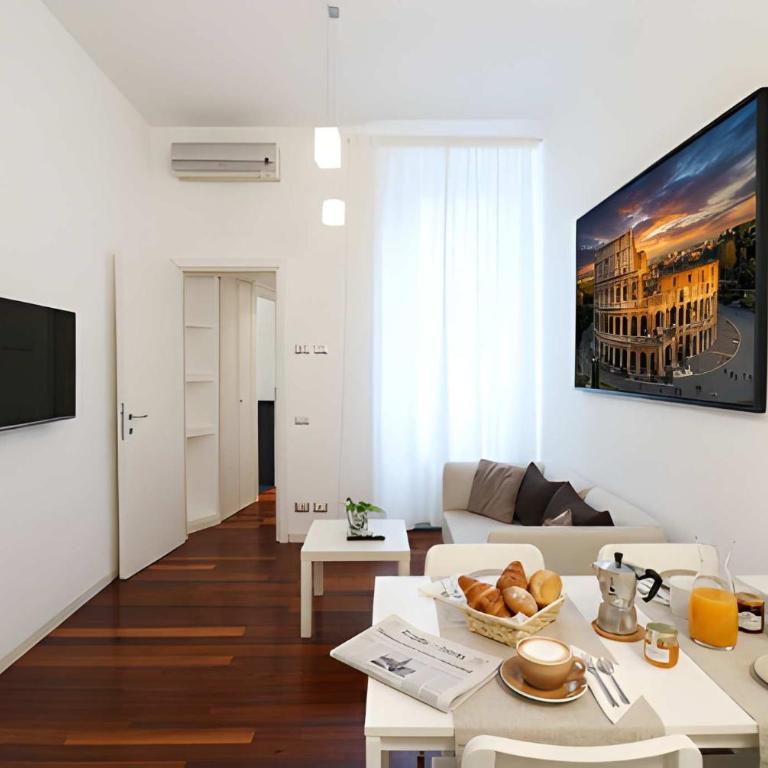 Deluxe Vatican Chic Home - 2min Vatican & Metro 2min - AC, Wifi - Appartamento con 2 Camere da Letto - 10