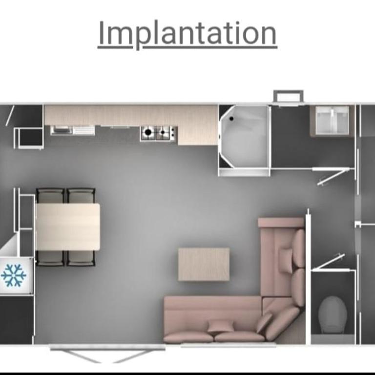 Mobil-home Évasion Valras tout confort 40 m2 - Camping Les Sables du Midi Valras-Plage - Bungalow mit 3 Schlafzimmern - 81