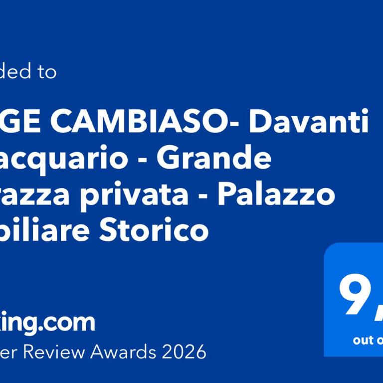 DOGE CAMBIASO- Davanti all'acquario - Grande terrazza privata - Palazzo Nobiliare Storico - Appartamento con 2 Camere da Letto - 6