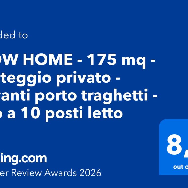 WOW HOME - 175 mq - posteggio privato - davanti porto traghetti - fino a 10 posti letto - Appartamento Deluxe - 4