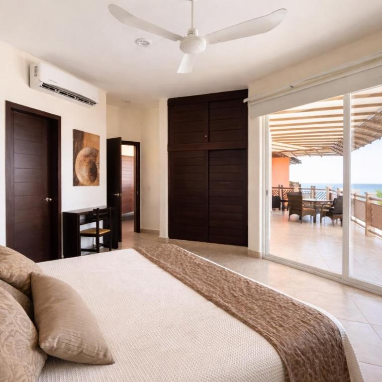 Beachfront in a peaceful Resort 8mi from Puerto Escondido - Apartamento de 2 dormitorios con vistas parciales al océano - 19