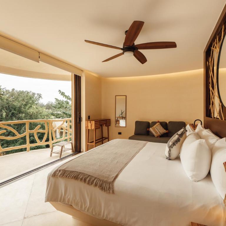Kan Tulum Hotel - Habitación con cama extragrande y bañera de hidromasaje - 8