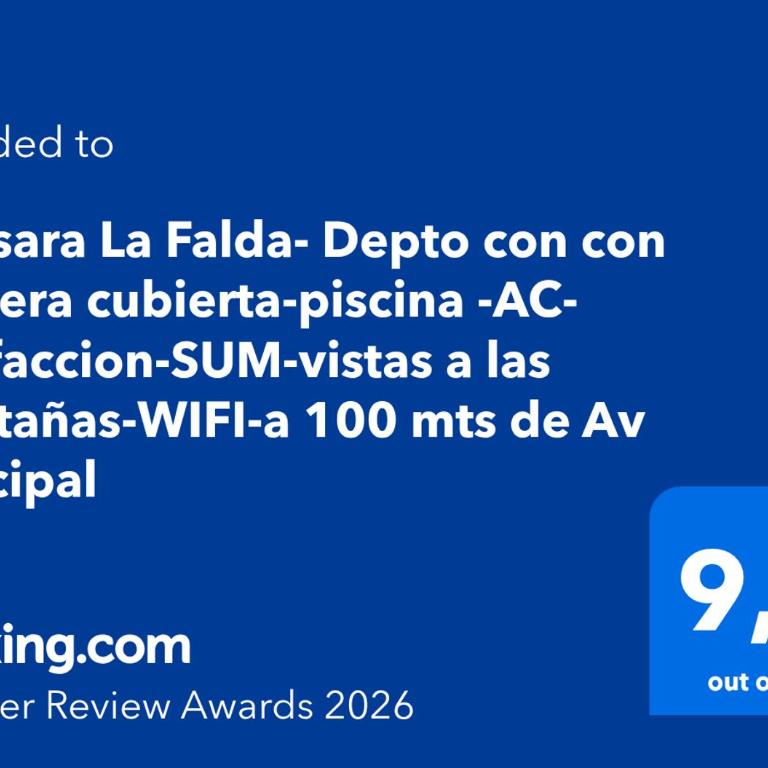 Samsara La Falda- Depto con con cochera cubierta-piscina -AC-calefaccion-SUM-vistas a las montañas-WIFI-a 100 mts de Av principal - Two-Bedroom Apartment - 37