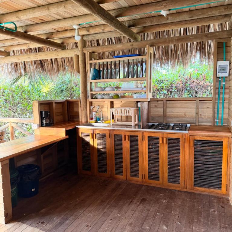 Cabaña de playa 6 personas con cocina y kiosko privado - Casa con 1 dormitorio - 6
