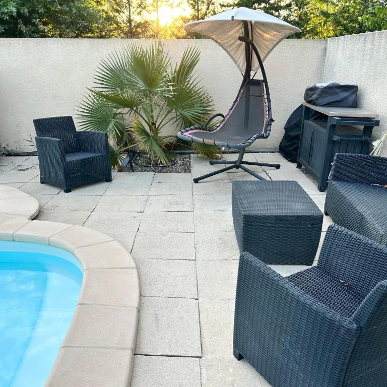 Les hirondelles Piscine privée climatisation billard calme 4 lits - Villa con piscina privada - 3