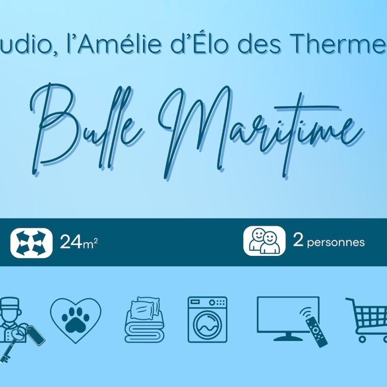 STUDIO BULLE MARITIME, L'Amélie d 'Élo des Thermes - Estudio con vistas a las montañas - 2