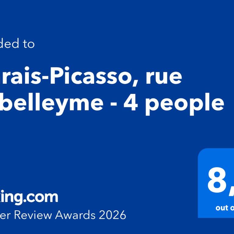 Marais-Picasso, rue Debelleyme - 4 people - One-Bedroom Apartment - 45