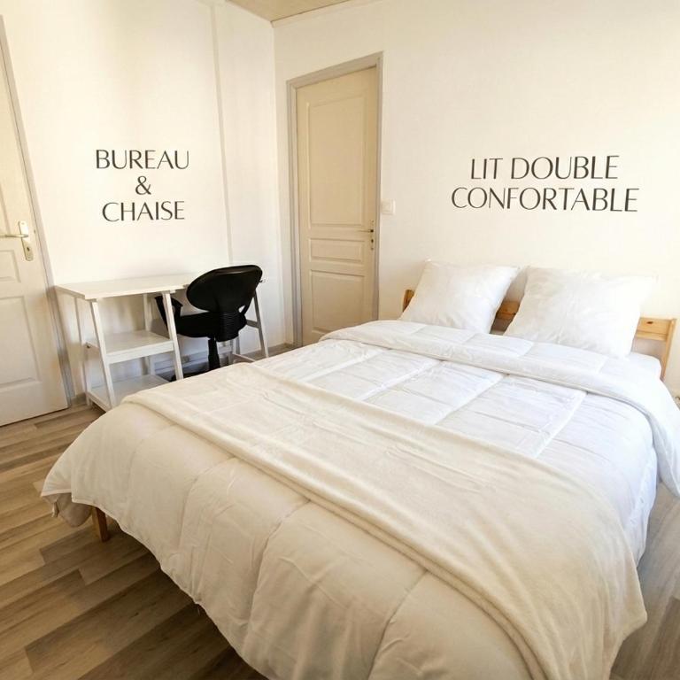 L'Escale du Faubourg - Grande maison avec Bureaux et WiFi - Maison 4 Chambres - 6