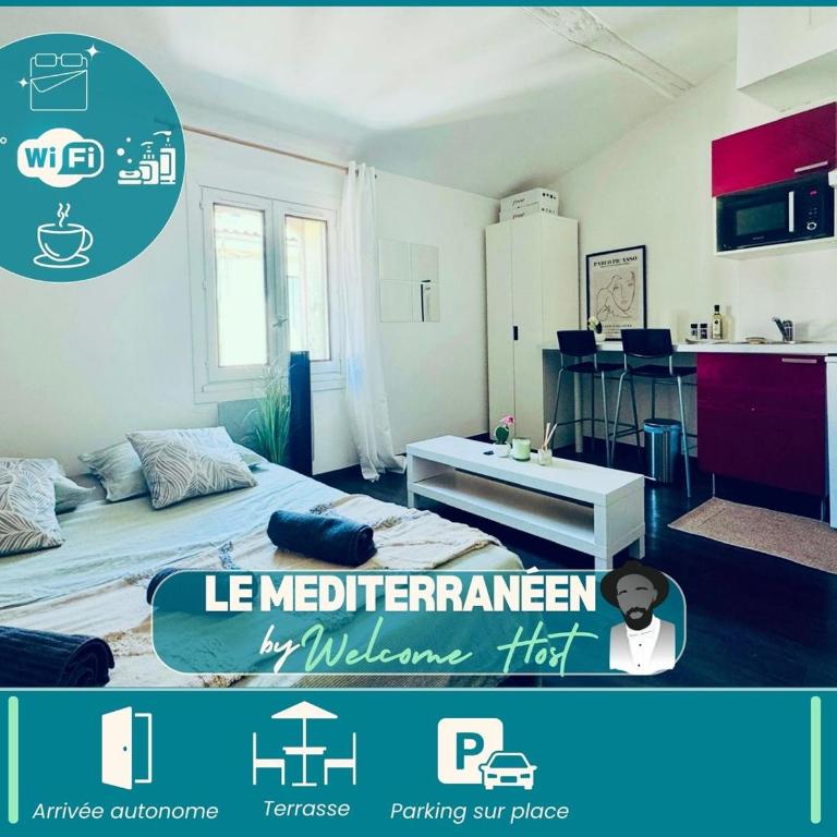 Le Studio Méditerranéen, charmant, secteur gare - Appartement - 1