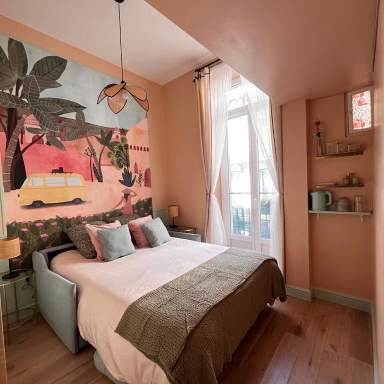 Chambre arty & colorée en plein cœur de Nice - Chambre Double - 1