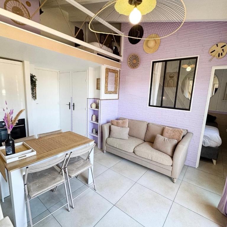 Lilas clim balcon piscine parking privé - Apartment with mezzanine - 7
