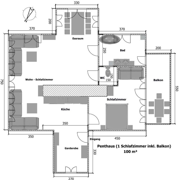 Apartment Angerer Bad Aussee - One-Bedroom Penthouse Apartment with Balcony - 2