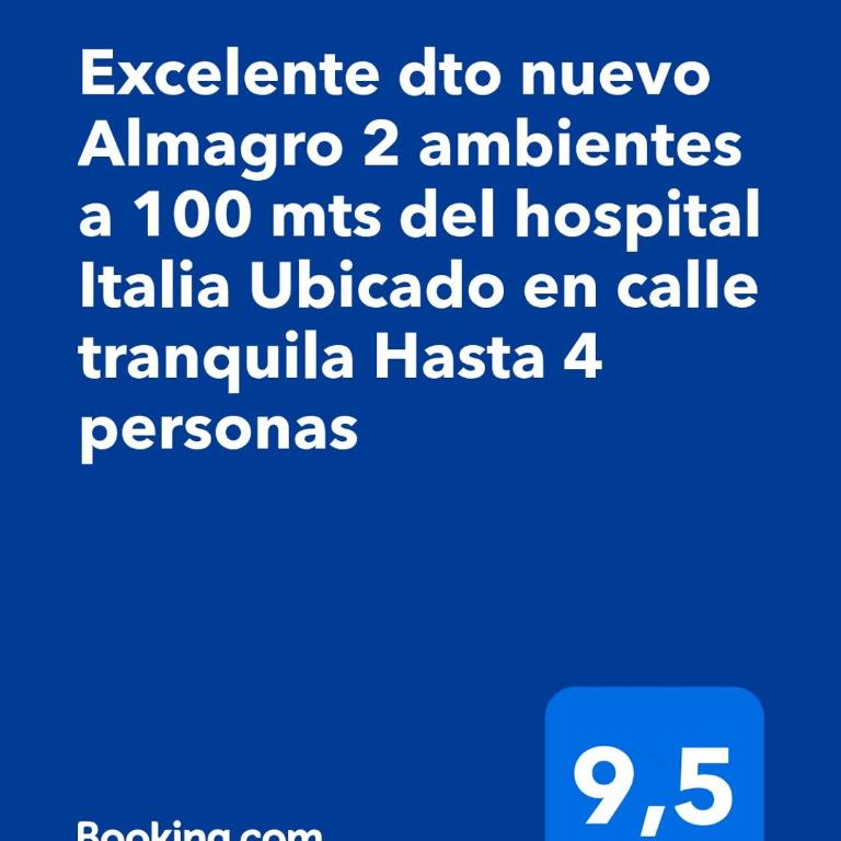 Cómodo, confortable 2 ambientes con balcón en Almagro a 100 metros del Hospital Italiamo Ubicado en calle tranquila - Apartamento de 1 Dormitorio con balcón y vistas a la ciudad - 33