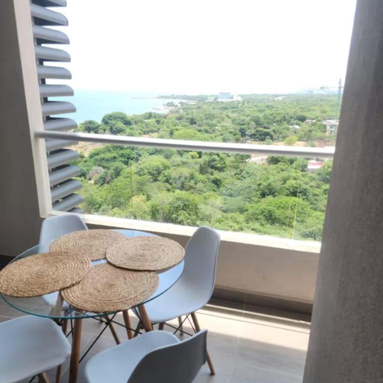 Apartamento moderno con vista al mar, playa y piscinas en Santa Marta - Apartamento de 1 dormitorio - 31