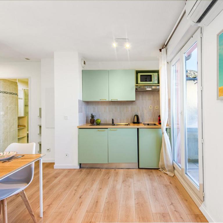 Monaco Border - Cosy studio vue mer et ville - FL - Studio Lit Queen-Size - 12