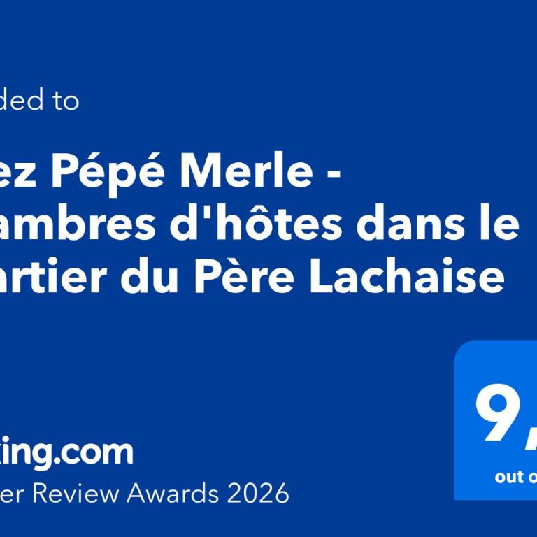 Chez Pépé Merle - Chambres d'hôtes dans le quartier du Père Lachaise - Chambre Double avec Salle de Bains Privative - 14