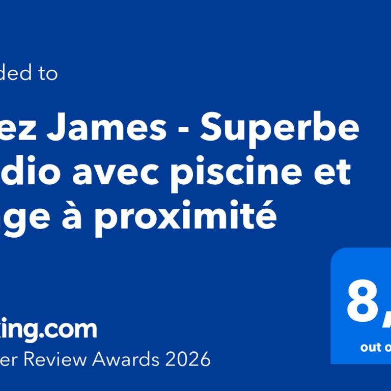 Chez James - Superbe studio avec piscine et plage à proximité - Appartement 1 Chambre - 3