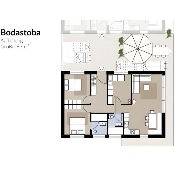 Plünggas Chalets - Apartment mit 3 Schlafzimmern - 28