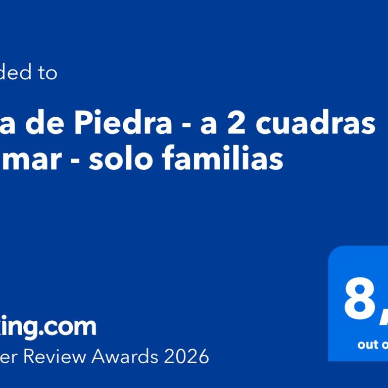 Casa de Piedra - a 2 cuadras del mar - solo familias - Casa de 2 dormitorios - 42