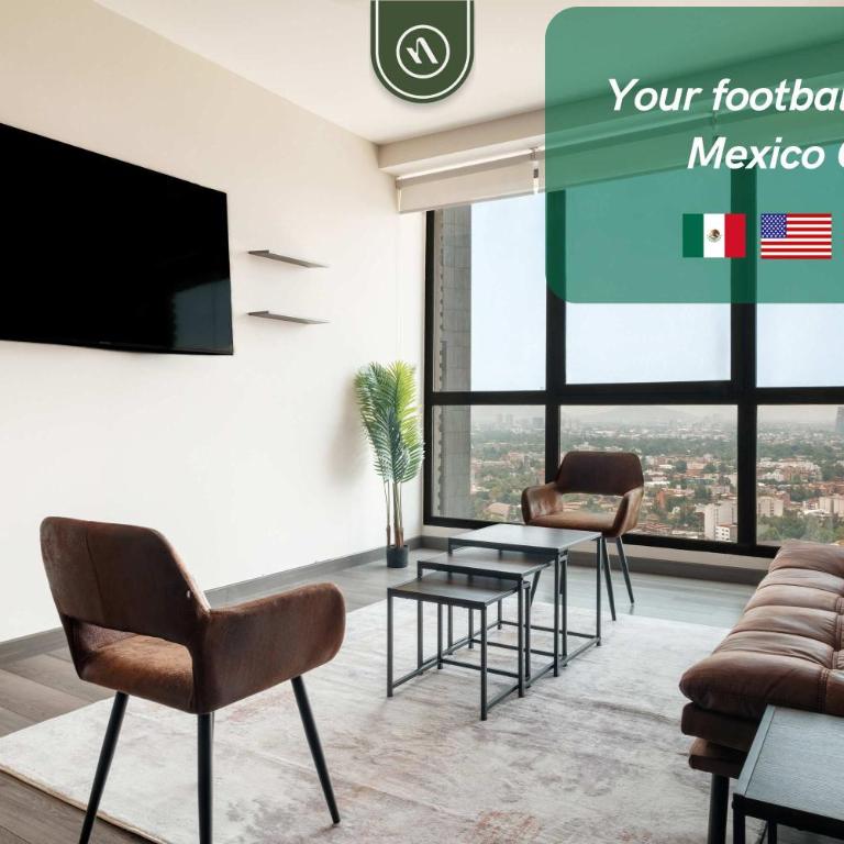1BR Condo in Polanco - Pool - Coworking - CityView - Vacation Home - 1